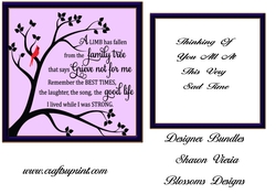 Sympathy design card and insert pink