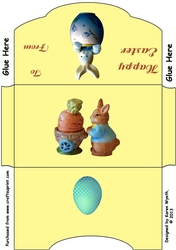 Easter egg bunny money wallet