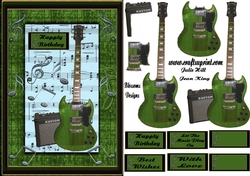 Guitar birthday green