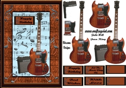 Guitar birthday tan