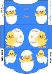 Easter money wallet blue