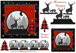 Christmas deer globe 2