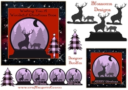 Christmas deer globe 3