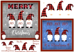 2 card Christmas Gnomes