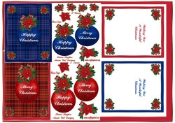 RED and blue bauble card designs with inserts