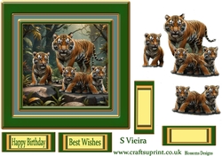 Tiger and cubs