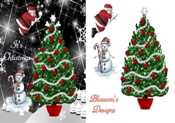 Santa and Christmas tree