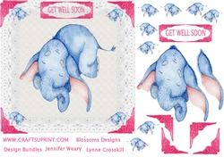 Get well soon cute Elephant