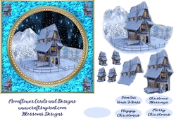 Blue Christmas House
