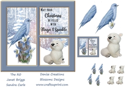 Blue Christmas bird