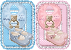 A baby boy and a baby girl toppers