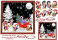 Christmas Penguins aprox 7x7inches