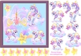 Birthday unicorn age 2 to 8 plus blank tags will fit 7x7inch card