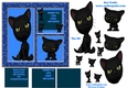 Black cats for luck blue