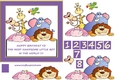 Animal birthday most handsome boy Design approx 7inches x 7inches 
