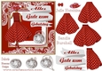 Birthday red dress German greeting 