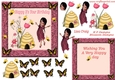 A beautiful birthday design with insert on same sheet 