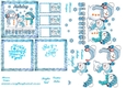 Blue Christmas Snowman
