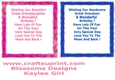 Great Granddaughter and a Great Grandson inserts