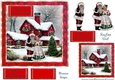 Vintage Christmas Cheer 3 approx 7 x 7