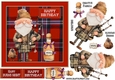 Birthday or burns night red approx 7 x 7 