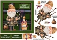 Birthday or burns night green approx 7 x 7 