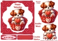 Be my cup cake valentine card design 7x7   