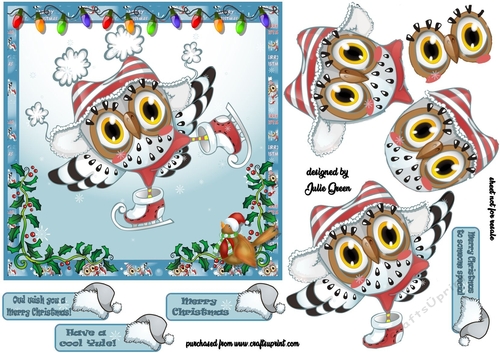 Owl wish you a merry Christmas