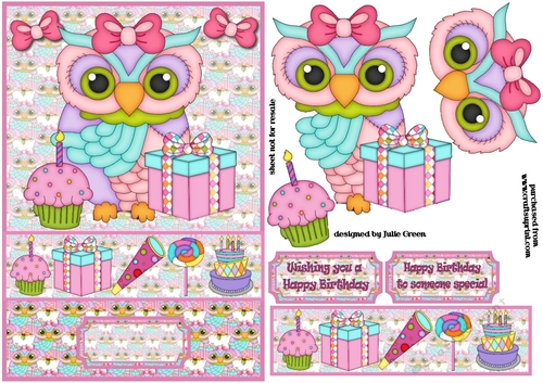 Owl wish you a Happy Birthday A5