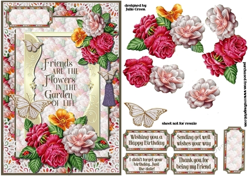 Butterflies and roses A5