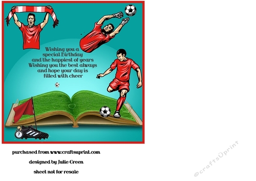 The story of football birthday insert red