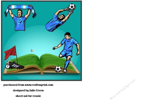 The story of football blue blank insert