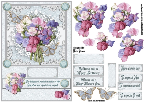 The colours of sweet peas