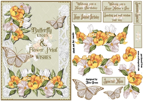Butterflies and petals A5