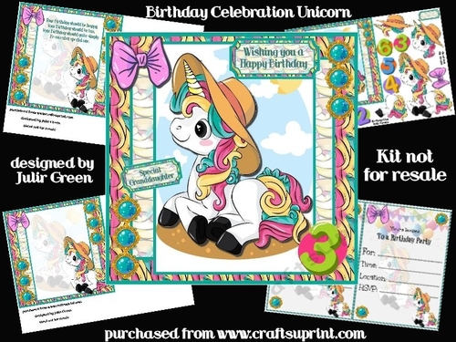 Birthday Celebration Unicorn mini kit