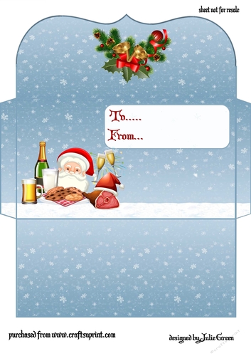 Christmas wishes money envelope