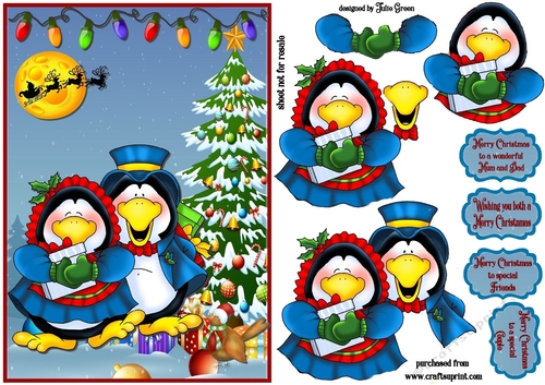 Penguins christmas wishes A5