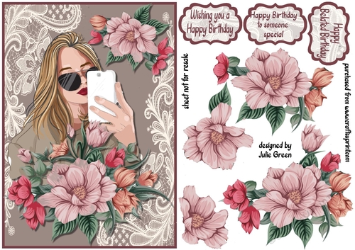 Phone and flowers A5