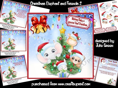 Christmas Elephant and friends 2