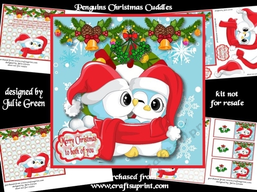 Penguins Christmas cuddles