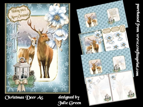 Christmas Deer A5