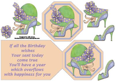 Hat and Shoes Gift Tag Card