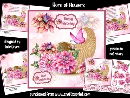 Horn of flowers