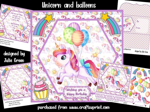 Unicorn and balloons