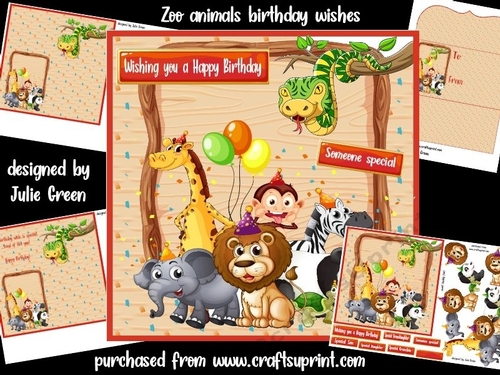 Zoo animals birthday wishes