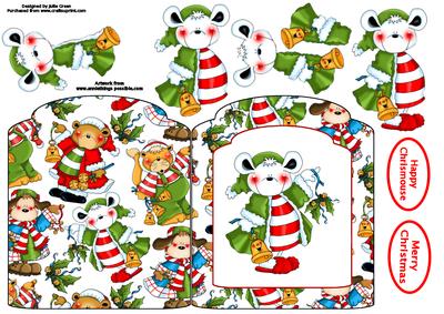 Happy Chrismouse Tag Card
