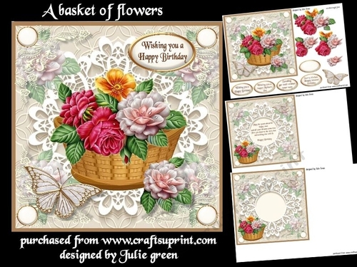A basket of flowers 7x7