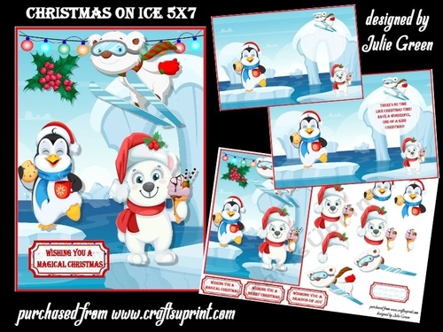 Christmas on ice 5x7