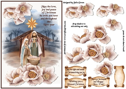 Love joy and peace of Christmas A5