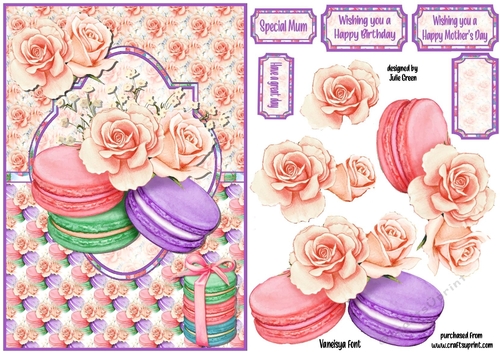 Macaroons and rose A5